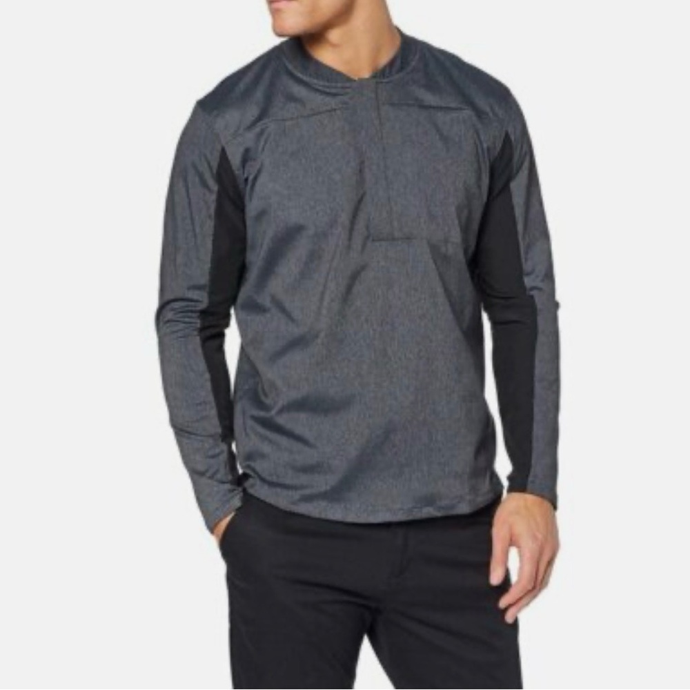 Nike Shield Half Zip Golf Jacket Mens‎ medium Gray Black Swoosh
892211-010